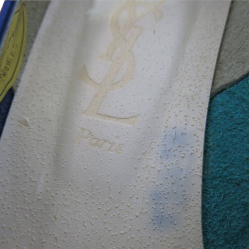 Yves Saint Laurent NEW 1980s Blue & White Leather Loafers, EU 36/US 5.5 *RARE* - Picture 7 of 7